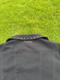 Studs Line Open Collar Shirts　Black
