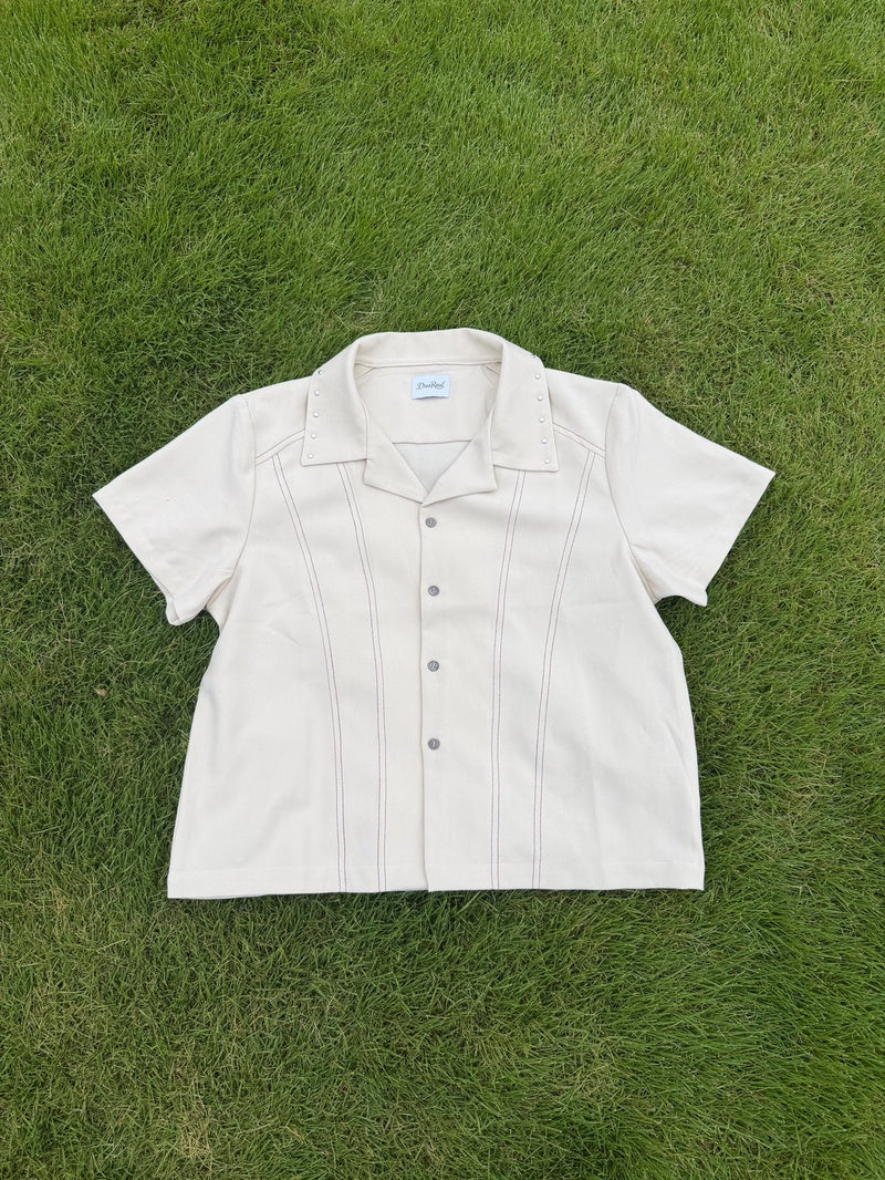 Studs Line Open Collar Shirts　off-white