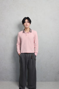 Contrast Collar Thermal　pink