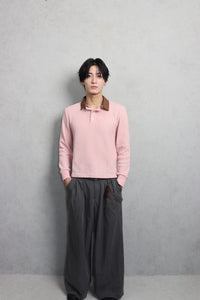 Contrast Collar Thermal　pink