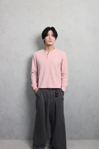 Contrast Collar Thermal　pink
