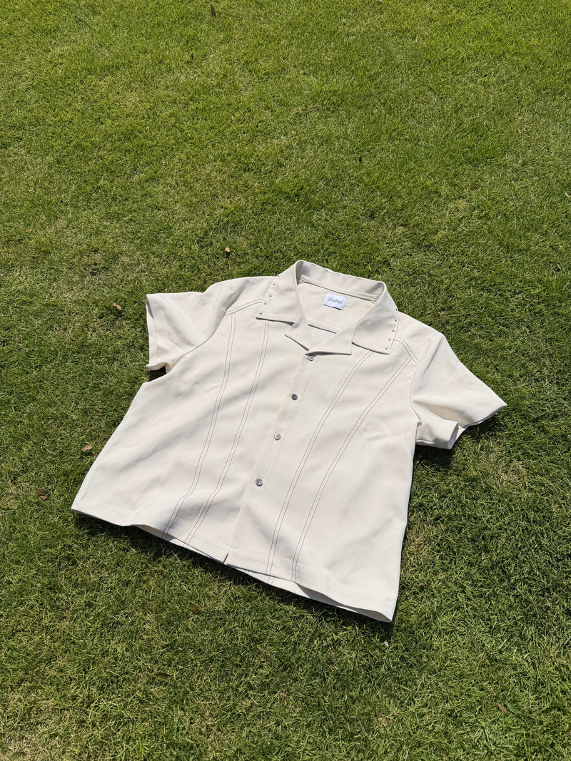Studs Line Open Collar Shirts